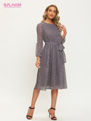 Long Sleeve Polka Dress